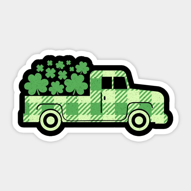 St Patrick's Day Shamrock Clover Truck Sticker by The WYLD Tribe